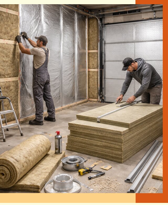 Утепление гаража в Партизанске от 4830 руб/м2 — комплексное утепление ворот и стен | ТепломастерПрт