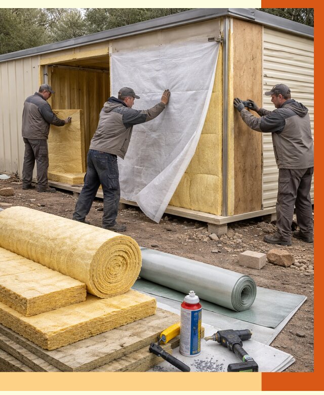 Утепление строительной бытовки в Партизанске от 13416 руб. под ключ | ТепломастерПрт