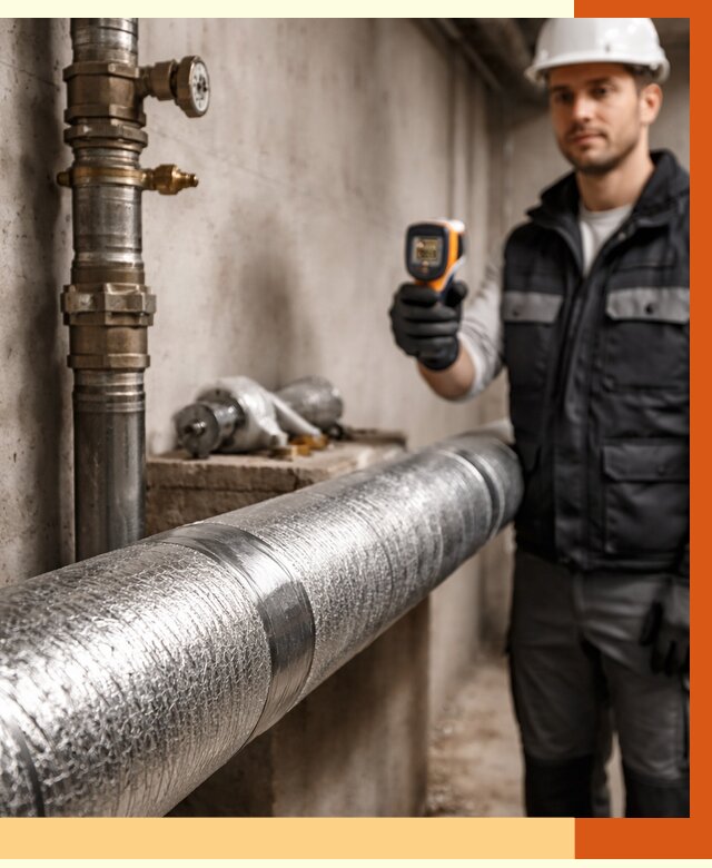 Утепление труб водоснабжения в Партизанске от 9123 руб. за м² — услуги ТепломастерПрт