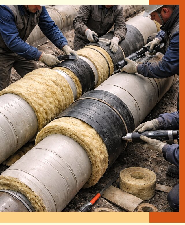 Утепление трубопровода в Партизанске под ключ от 1986 руб. — надежно и выгодно | ТепломастерПрт