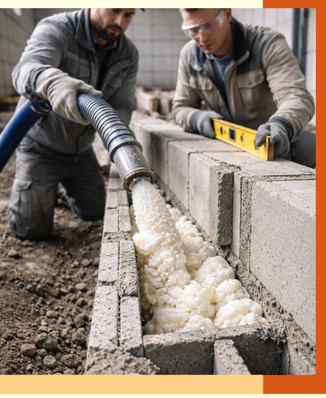 Заполнение колодцевой кладки ППУ в Партизанске от 4508 руб. за м2 | ТепломастерПрт