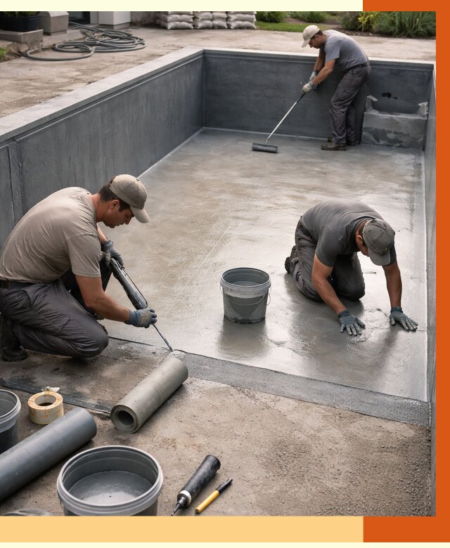 Профессиональная гидроизоляция бассейна в Партизанске от 6976 руб. за м2 | ТепломастерПрт